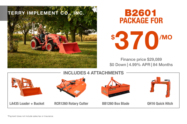 RT-79567専用 2026 Kubota B2601HSD - Tractor Package Deal - Terry Implement Co